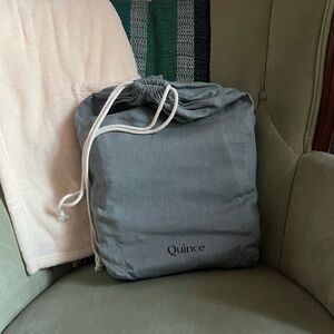 Queen 100% Linen Quince Duvet Cover